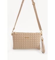 Sanmorris Kadın Suni Deri Kum Renkli Ayarlanabilir Çapraz Ve El Askılı Portföy, Clutch Çanta