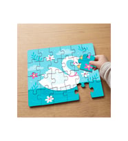 Beyaz Güzel Kuğu Tasarımlı 24 Parça Ahşap Çocuk Puzzle MPK1115