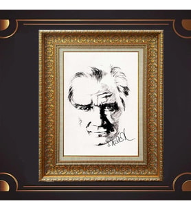 ÖZEL SERİ ALTIN VARAKLI ATATÜRK TABLO S988