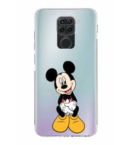 Xiaomi Redmi Note 9  Kamera Korumalı Kapak Mickey Mouse Tasarımlı Şeffaf  Kılıf