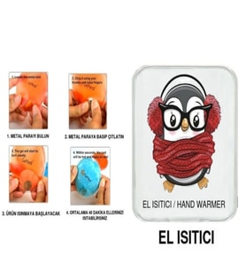 ATKILI PENGUEN CEP SOBASI,EL ISITICI,SICAK SU TORBASI PVC  10x9,5cm