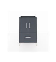 Hyperion Komodin 2 Raflı Tek Çekmeceli 2 Kapaklı 60x44x96 Antrasit-Antrasit
