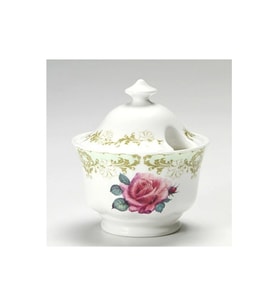 VINTAGE ROSE Porselen Şekerlik Fine Bone China 2012 England