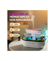 Renkli Hava Nemlendirici ve Aromaterapi Difüzörü, 7 Renk RGB, Rahatlatıcı Sesler