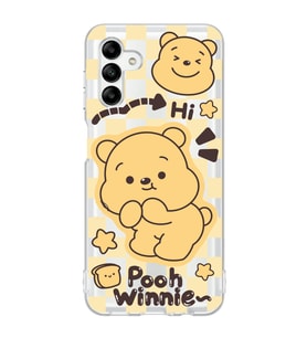 Samsung Galaxy A04S Uyumlu Winnie The Pooh Desenli Şeffaf Telefon Kılıfı