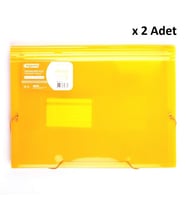 Bigpoint Körüklü Dosya 13 Cepli Lastikli A4 Turuncu x 2 Adet