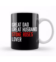 Great Dad Husband Stone Roses Lover Kupa Bardak Porselen