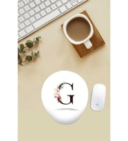 Çiçekli G Harfi Desenli Bilek Destekli Mouse Pad