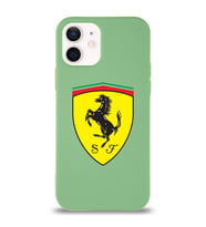 Apple iPhone 12 Mini  Lansman Kılıf Ferrari Tasarımlı Altı Kapalı İçi Kadife Kaplı  Kapak (Şeffaf)