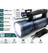 Everton Rt-829 Şarjlı Projektör 150w Zoom Led gösterge 1500lümen 3 Seviye Aydınlatma