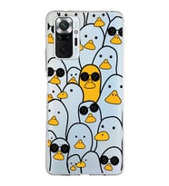 Xiaomi Redmi Note 10 Pro Uyumlu Kapak Duck Tasarımlı Şeffaf Silikon Kılıf