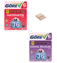 Nitelik 6. Sınıf Matematik ve Sosyal Bilgiler 36 Haftalık Görev Föyleri + Telefon Standı