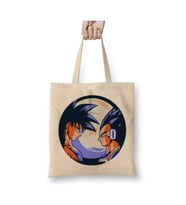 Dragon Ball Z Goku Vegeta Bez Çanta Uzun Saplı Alışveriş Çantası Plaj Çantası (Beyaz)