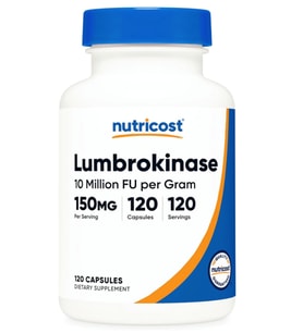 Nutricost Lumbrokinase Capsules 150 mg (120 Capsules) Abd Menşei (Renksiz)