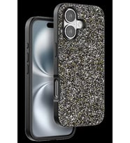 Onegif iPhone 16 Plus Bright Simli Kapak - Gümüş