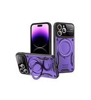 Iphone 16 Kılıf Joy Lens Standlı Kapak - Mor