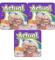 Actual Yetişkin Bezi Bel Bantlı M - Medium - Orta 90 Adet (3PK*30)