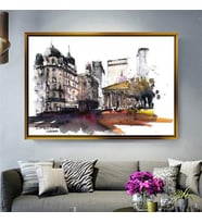 Altın Çerçeveli dekoratif tablo l1629 (Gold)