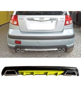 Hyundai Getz Sarı Difüzör Çiftli Kare Egzoz Görünümlü D Tip Difizör
