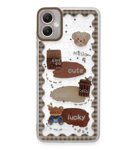 Newface Samsung Galaxy A05 Kılıf Sweet Desenli Silikon Kapak - Şeffaf