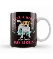 Girl Who Loves Jack Russel Terrier Dog Puppy Pet Kupa Bardak Porselen