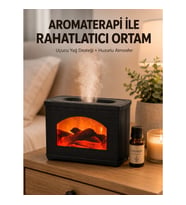 Mey İthalat® Aromaterapi Uyumlu Ultrasonik Oda Nemlendirici Ayarlanabilir Sis Çıkışlı