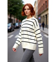 Kadın Oversize Triko Kazak Düşük Kol Bisiklet Yaka Basic Kışlık Günlük Rahat Şık Tasarım Kaliteli