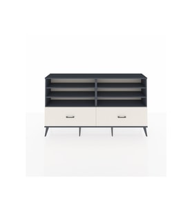 Arges Konsol 6 Raflı 2 Çekmeceli  176x30x99 Antrasit-Antrasit/Aytaşı