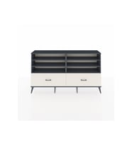 Arges Konsol 6 Raflı 2 Çekmeceli  176x30x99 Antrasit-Antrasit/Aytaşı