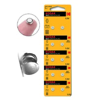 Saat Pili Ag1 Lr621 364 LR54 Sr1130 1.5v Kodak Alkalin Düğme Oyuncak Saat Pili 10 Adet 1 Paket (Beyaz)
