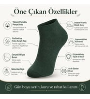 Giyim Erkek Pamuklu Patik Çorap 5'li 39-44 Dikişsiz Burun, Koku Karşıtı, Nefes Alan Sneaker