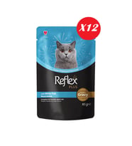 Reflex Plus Sos İçinde Parça Balık Etli Yetişkin Kedi Konservesi 85 gr*12 Adet