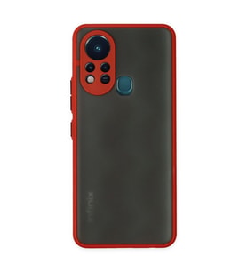 İnfinix Hot 11s Kılıf Montreal Silikon Kapak - Kırmızı