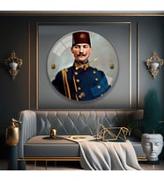 Atatürk Cam Saat - 60 cm