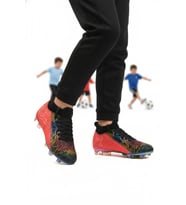 Playup Siyah Fuşya Bilekten Çoraplı Erkek Çocuk Krampon FK-252-153 F (Siyah-Fusya)
