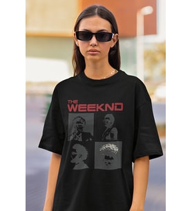 Rapper The Weekend Baskılı Unisex Tişört, Oversize Rap Tişört