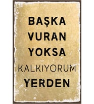 Yazılı Retro Ahşap Poster