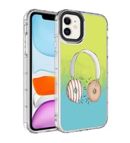 iPhone 12 Kılıf Renkli Desenli Sert Silikon Zore Korn Kılıf NO14