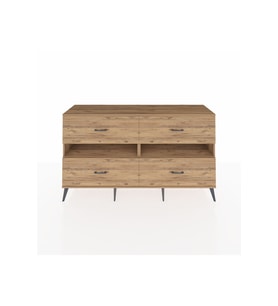 Hyperion Konsol 2 Raflı 4 Çekmeceli  176x44x99 Çam-Çam