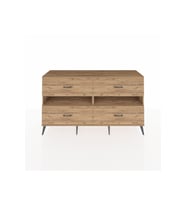 Hyperion Konsol 2 Raflı 4 Çekmeceli  176x44x99 Çam-Çam