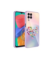 Samsung Galaxy M33 Uyumlu Kılıf Kamera Korumalı Desenli Sert Silikon Zore Epoksi Kapak (Model 1)