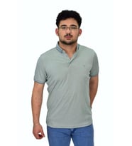 Erkek Polo Yaka Merserize Tişört 1000 BGL-ST04532 (Açık Yeşil)