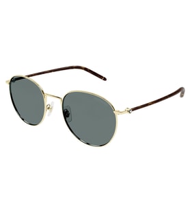 Mont Blanc MB0343SA 002 55 Erkek Güneş Gözlüğü (Gold)