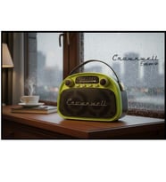 Crownwell Taşınabilir Bluetooth Retro Radyo Arizona Serisi Limon Sarısı(Neon Yeşil)