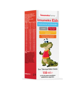 Imuneks Kids Multivitamin ve Mineraller İçeren Sıvı Takviye Edici Gıda 150 ml