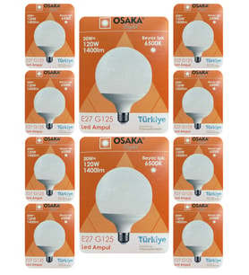 (10 Adet) 20W (120W) 6500K (Beyaz Işık) E27 Duylu (Kalın Duy) Glop Led Ampul