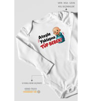 Ateşle yaklaşma tüp bebek Uzun Kollu Çıtçıtlı Bebek Body