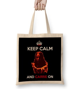 Keep Calm and Carrie On Bez Çanta Uzun Saplı
