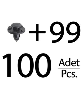 Honda, Nissan, Toyota, Mitsubishi için Davlumbaz ve Çamurluk Klipsi- 100 Adet