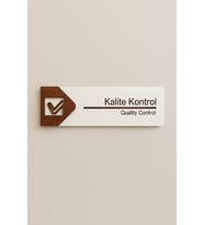 Lucena Kalite Kontrol Ofis Oda Kapı İsimliği Yönlendirme Tabelası Levhası Kişiselleştirilebilir